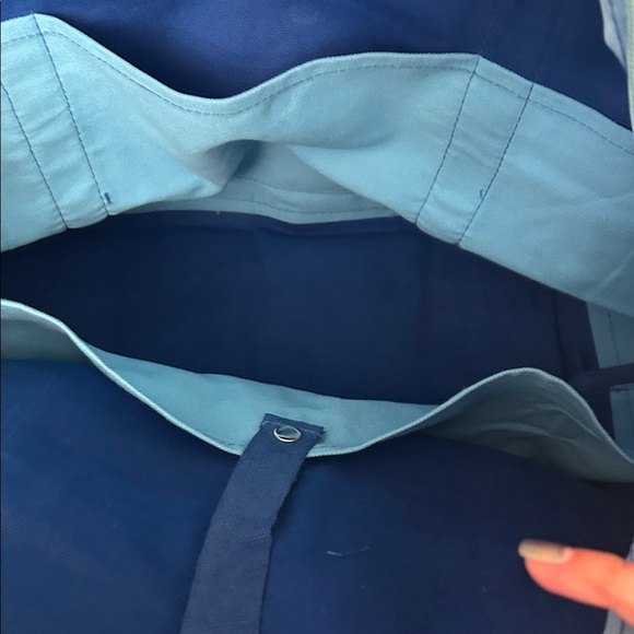 Shorebags 2Elegant Blue and Cream Tote Bag and small bag - Picture 4 of 10